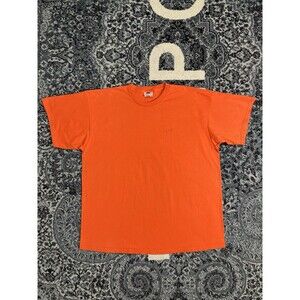 Vintage Nike Shirt Mens X-Large Orange Swoosh Logo Made USA 90s Crewneck Tee